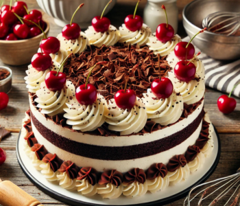 how to make black forest cake easy, black forest cake icing, black forest cake filling